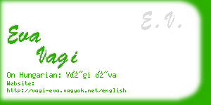 eva vagi business card